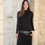 פאוץ' מעור בצבע שחור