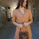 תיק ערב מעור משופשף בצבע חום