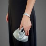 תיק ערב מיניאטורי מעור בצבע כסף