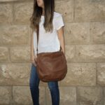 תיק עור מסנג'ר בקו מעוגל