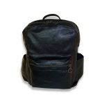 תיק גב גדול מעור "תרמיל" בצבע שחור