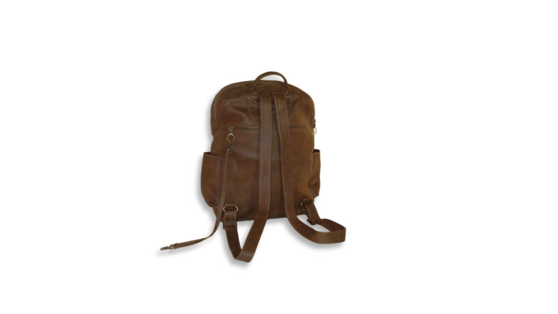 תיק גב גדול "תרמיל" מעור בצבע חום