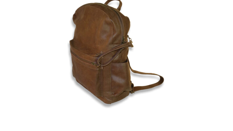 תיק גב גדול "תרמיל" מעור בצבע חום