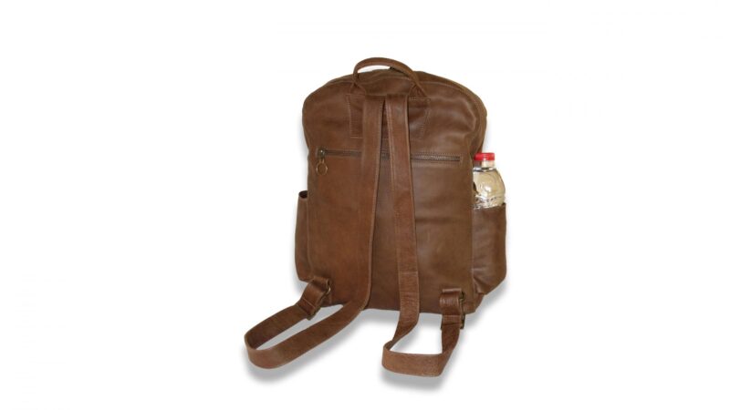 תיק גב גדול "תרמיל" מעור בצבע חום