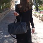 תיק עור גדול – "הנד בג" – טקסטורת קרוקודיל