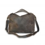 תיק מסנג'ר - אלכסון מעור בצבע אפור