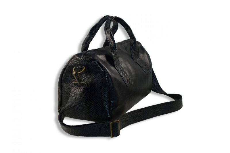 תיק עור גדול - "הנד בג" - טקסטורת נחש