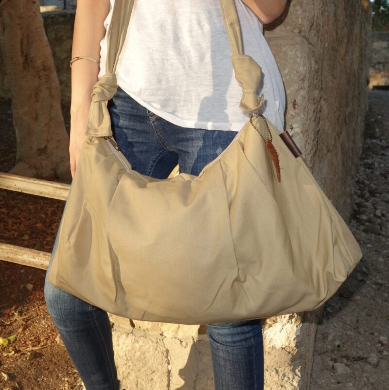 DSC02294 תיק מסנג'ר קפלים מבד – תמונה 1