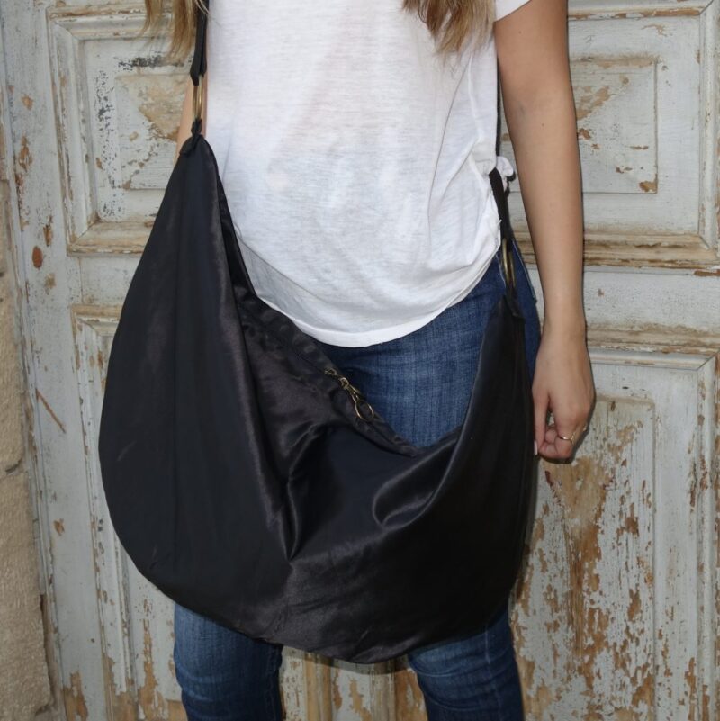 תיק אלכסוני, תיק אלכסון צד מסנג'ר עשוי בעבודת יד מבד ועור