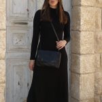 תיק צד לערב עם קלפה – מעור נאפה בצבע שחור