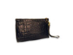 ארנק עור קרוקודיל שחור