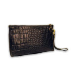 ארנק עור קרוקודיל שחור
