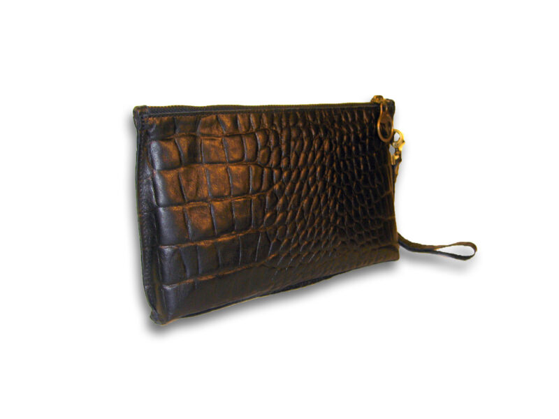 ארנק עור רוכסן קרוקודיל