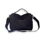 תיק מסנג'ר מעור בצבע שחור עם כיסים חיצוניים