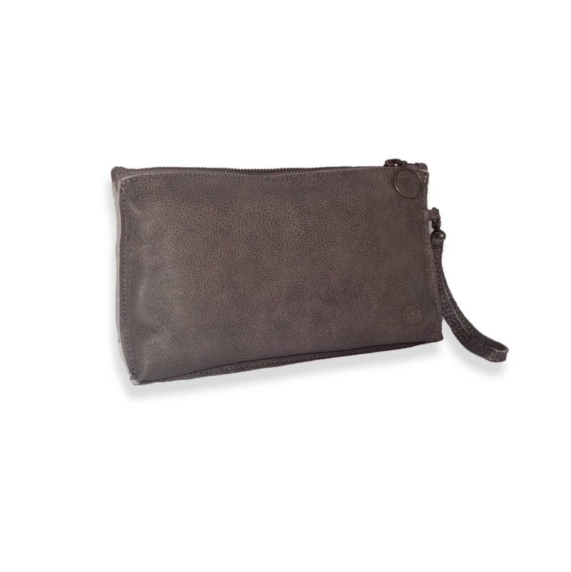 ארנק נשים מעור נאפה אפור עם סגירת רוכסן ארנק נשים מעור נאפה אפור עם סגירת רוכסן – תמונה 2